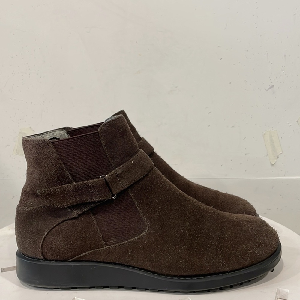 KEDS Womens Genuine Suede Ankle Boot Brown Sz 8.5 Buckle Pull On‎ - Picture 3 of 9